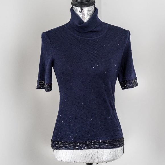 NWOT 🌟Host Pick🌟beaded Dana Buchman  sweater -PM - Picture 3 of 6